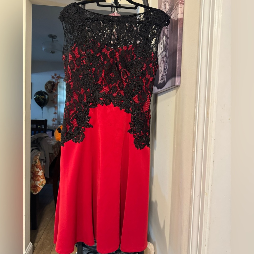 Red and Black Dress